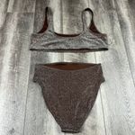 SKIMS Brown Metallic Bikini Set Photo 8