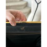 Vintage MM Morris Moskowitz Black Felt & Gold Top Handle Shoulder Bag Photo 7