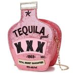 Dolls Kill Pink Sparkly Tequila Bottle Purse Photo 0