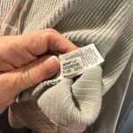 Aerie  Hoodie Women Size Small Gray Green Ribbed Terry Cropped Hooded Sweatshirt Photo 5