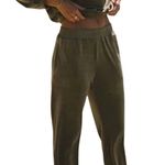 ARAMINTA JAMES Velour Trackiepant Women 8/S Khaki Stylish Travel Loungewear NWT Green Photo 1