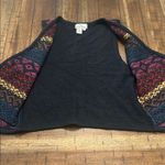 Vintage Silk Boutique Fair Isle Sweater Vest Small V Neck Button Front Red Photo 5