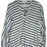 Derek Lam 10 Crosby Linen Blend Stripes Patch Pockets Shirt Photo 1