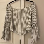 Altar'd State Striped Off The Shoulder Top Photo 2