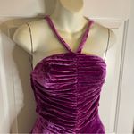 The Attico Rich Purple Velvet Dress With Gathered Front & Slit Size 38 IT new Photo 4