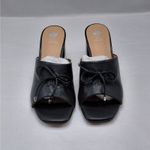 G.C. Shoes Adison Black Block Heel Mules Sz 8 Open Toe Slip On Sandal Chic Shoes Photo 5