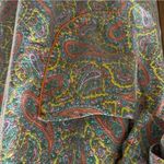 Vintage 60/70s Orange Yellow Paisley Flannel Robe Housecoat Nightgown Size L Size L Photo 5