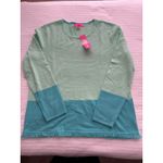 Lilly Pulitzer NWT  Rica Cashmere Sweater in Resort Aqua Sea Crystals Color Block Photo 1