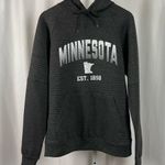 Basix of America  Large Minnesota Ribbed Hoodie Sweatshirt Hooded Biker Moto Photo 0