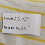 A loves A  Yellow Striped Short Sleeve Tee with Tie Size Medium Linen Striped Tee Photo 1