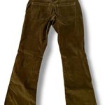 The Limited Y2K  Drew Fit Olive Green Velvet Bootcut Trousers Size 4 Photo 1