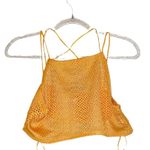 ZARA NWT PERFORATED CROP TOP MESH BEACH BLOGGERS FAV ORANGE LARGE Photo 7