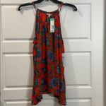 Collective Concepts  Krissa Keyhole Halter Blouse Red Sleeveless Large NWT Photo 2