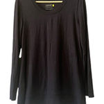 Lysse Top Womens Size Small Black Scoop Neck Drape Long Sleeve Pullover Tunic Photo 0
