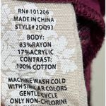 Soft Surroundings  Plaid Ruffle Shirt Womens Size S Flannel Soft Knit Top‎ Berry Photo 8