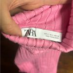 ZARA Ribbed Sleeveless Turtleneck Top – Pink | Size Small Photo 2