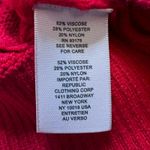 Philosophy NWT Cherry Red Viscose Blend Cable Knit Sweater Old Money - Medium Photo 4
