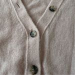 Madewell Alpaca Blend V-Neck Drop Shoulders Cropped Cardigan Hthr Pale Blush XS Photo 6