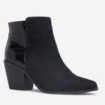 Black Block Heel Bootie Size 11 Photo 4