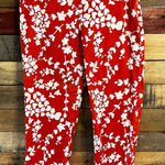 Michael Michael Kors Red/Orange Floral‎ Crops Size 2 Red Photo 0