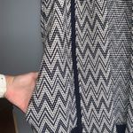 Banana Republic Navy Blue & White Merino Wool Chevron Print Cardigan Sweater S Photo 8