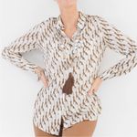 Chico's Chico’s Leopard Animal Patterned Button Down Shirt Size L Photo 0