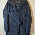 The North Face  Women’s Navy Blue Parka Coat Medium Puffer Photo 0