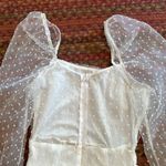 Lucy in the Sky WHITE MESH PUFF SLEEVE POLKA DOT BRIDAL DRESS Photo 4