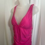 J.Crew NWT ‎ Ruched Femme One Piece Swim Dress Pink 16 Plus Size 0373 Photo 1