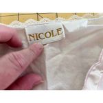 Vintage Nicole nightgown nightshirt white cotton Size S/M pink embroidery 1980's Photo 8