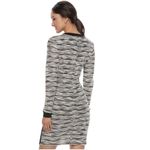 Trixxi Juniors' Three Pink Hearts Marled Lace Bodycon Sweater M Photo 1