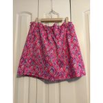 Vineyard Vines  Women's XL Pink Blue Orange Print Skort with Zipper Pocket Photo 1