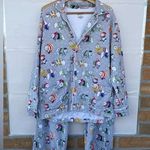 Nick & Nora Pajama PJ Set Polar Bears Fleece Button Front Long Sleeve large Photo 0