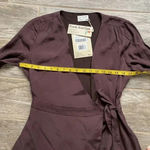 Frank And Oak  The Wrap belted mini dress, brown. Women’s size XS NWT Photo 4