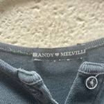 Brandy Melville Blue Button Down Cropped Long Sleeve one size. Photo 2