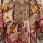 Anthropologie FIG AND FLOWER Sheer 3/4 Sleeve Printed Floral Multicolor Blouse Photo 3