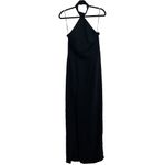 Amanda Uprichard  Queen Halter Maxi Gown In Black Photo 2