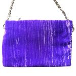 A New Day A‎ NEW DAY Velvet Handbag Chain Purple Photo 5