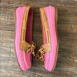 Sperry Top-Sider Pink Basketweave Leather Boat Shoes Loafers Size 8 Coastal Photo 2