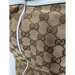  White Original GG Canvas Positano Tote with‎ Silk Gucci Scarf Photo 8