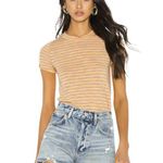 Free People Night Sky Tee Short Sleeves Striped Summer Rose T-Shirt Medium NWT Photo 1