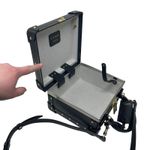 Globe Trotter The Centenary London Square Bag Black & Gold Photo 8