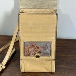 Hobo Women’s cream yellow leather shoulder phone wallet purse 7x4x1.5” Photo 4
