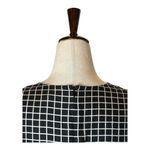 Rachel Zoe  Dress Women 4 Black Ivory Silk Anika Grid Print Ruffle Hem‎ Mini Photo 5