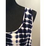 Plus Size Tye Dye 2X Swim Suit Cover Navy Blue White Photo 3