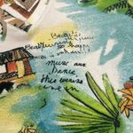 Chico's  Shirt Womens Large 2 African Short Sleeve V-Neck Cotton Artsy Art Print Photo 3