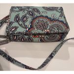 Vera Bradley  Quilted Crossbody TriFold Wristlet RFID Wallet Fan Flowers Pattern Photo 2