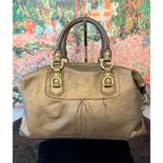 Coach GUC  F15447 Ashley Satchel in Olive/Bronze Leather Photo 1