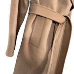 ZARA Handmade Camel Beige Waterfall Wool Blend Draped Coat Photo 7