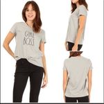 Rae Dunn New with tag  grey girl boss extra small short sleeve t shirt xs Photo 1